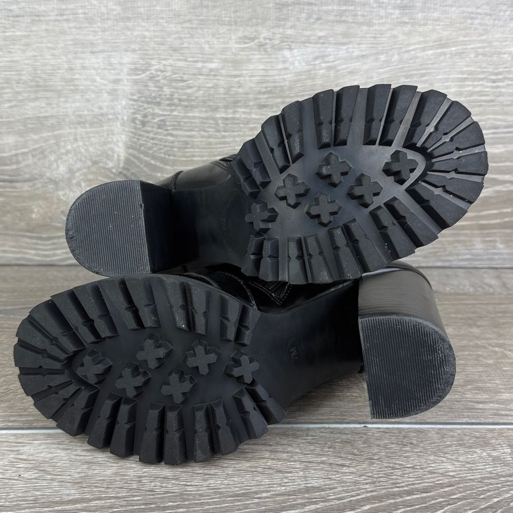 Jeffrey Campbell Black Lace-Up Platform Ankle Boots - Picture 8 of 12